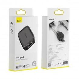 Разветвитель интернет кабеля Baseus High Speed 1 to 2 Network Splitter Adapter PCFXQ-01